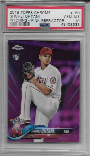 2018 Topps Chrome Shohei Ohtani Pink Refractor PSA 10 