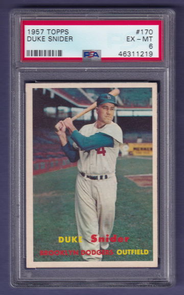 1957 Topps #170 Duke Snider PSA 6