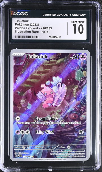 2023 Pokémon Scarlet & Violet Paldea Evolved IR Tinkatink #216/193 Holo CGC 10
