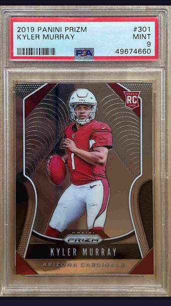 2019 PANINI PRIZM KYLER MURRAY PSA 9 ROOKIE RC BASE #301