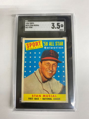 1958 Topps #476 Stan Musial All Star 