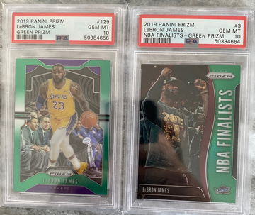 Lebron James Prizm Green PSA 10 LOT