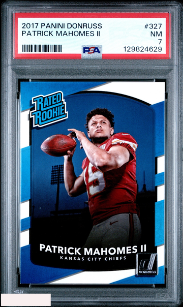 2017 PANINI DONRUSS PATRICK MAHOMES II #327 RATED ROOKIE RC CHIEFS PSA 7 NM
