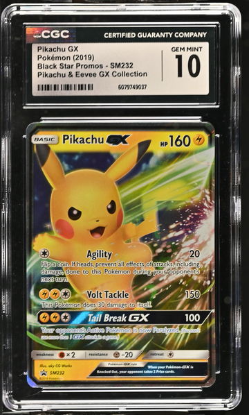 2019 Pokemon Black Star Promos GX Pikachu #SM232 CGC 10