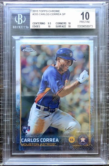 2015 Topps Chrome Carlos Correa SP Rookie RC BGS 10 Pristine