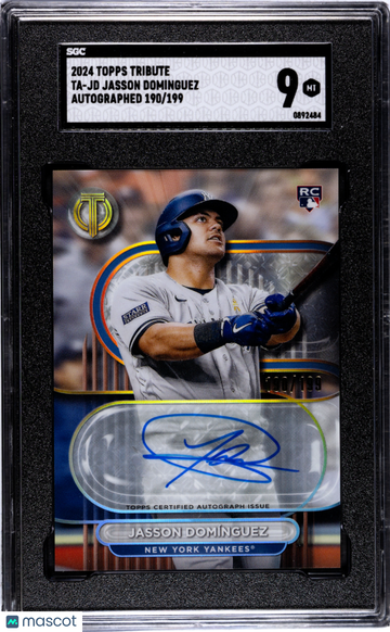 2024 Topps Tribute Jasson Dominguez #TA-JD Autograph SGC 9