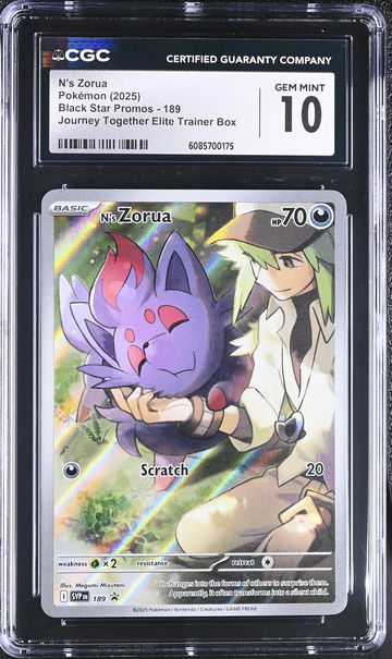 2025 Pokémon Black Star Promos N's Zorua #SVP189 Holo CGC 10