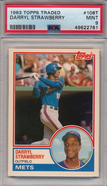 1983 Topps Traded Darryl Strawberry PSA 9