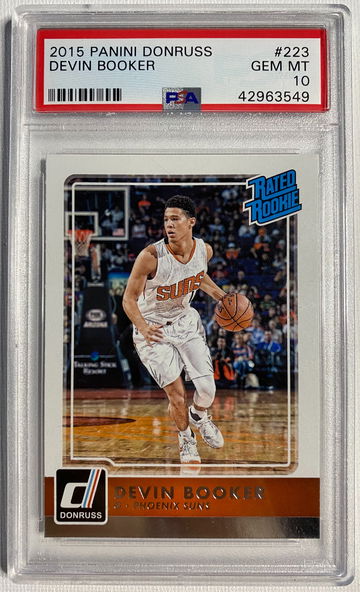 2015 Panini Donruss Rated Rookie Devin Booker PSA 10 Gem-Mint