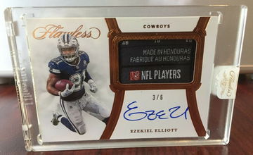 Ezekiel Elliott 2020 Panini Flawless FOTL Laundry Tag Patch Autograph Bronze /6