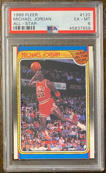 1988 Fleer #120 All-Star Michael Jordan PSA 6