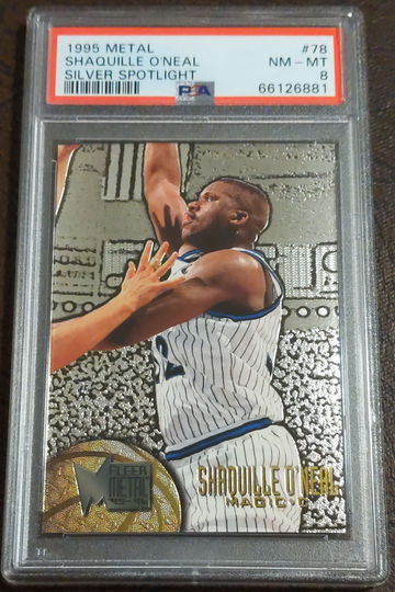 1995 Metal Silver Spotlight #78 Shaquille O'Neal PSA 8