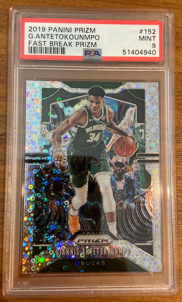 2019 Prizm fast break prizm Giannis PSA9