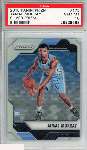 2016 PANINI PRIZM JAMAL MURRAY #175 SILVER PRIZM ROOKIE RC NUGGETS PSA 10 GEM MT