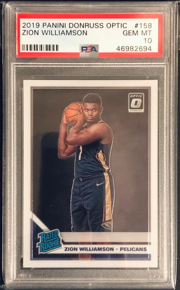 Zion Williamson 2019 Panini Donruss Optic PSA 10 - 46982694