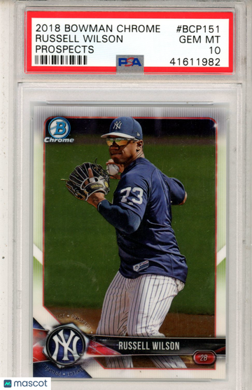 2018 Bowman Chrome Prospects Russell Wilson #BCP151 PSA 10