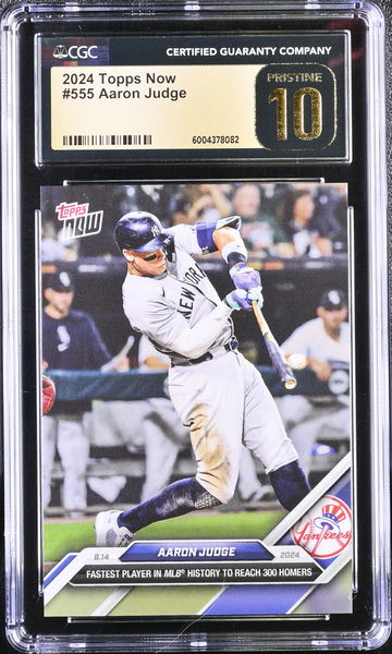 2024 TOPPS AARON JUDGE #555 limited print Gold Label Pristine CGC 10