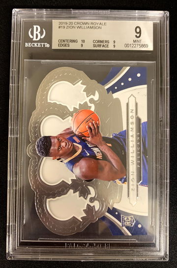 Zion Williamson 2019 Panini Crown Royale BGS 9