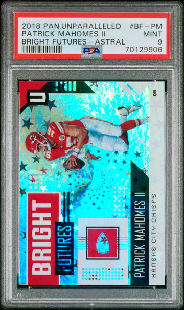 2018 Panini Unparalleled Patrick Mahomes Bright Futures Astral /200 PSA 10 Gem Mint SP KC Chiefs