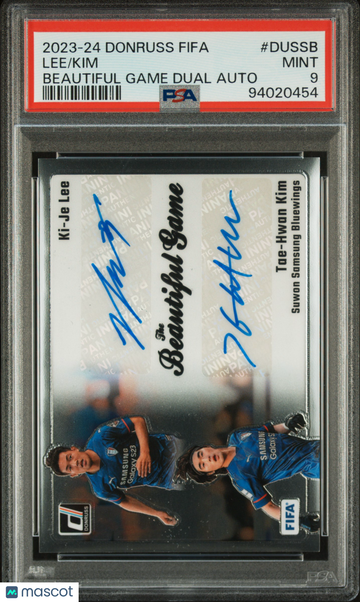 2023-24 Panini Donruss FIFA The Beautiful Game Dual Autographs Kim Lee #DUSSB PSA 9