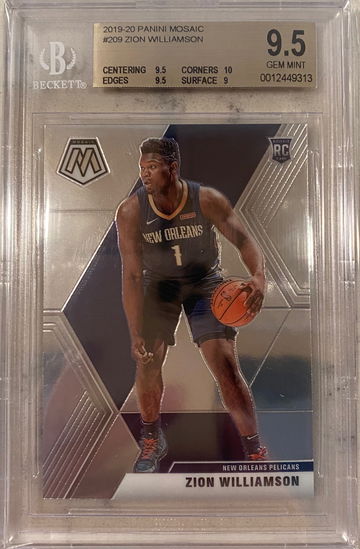Zion Williamson 19-20 mosaic RC gem mint 9.5