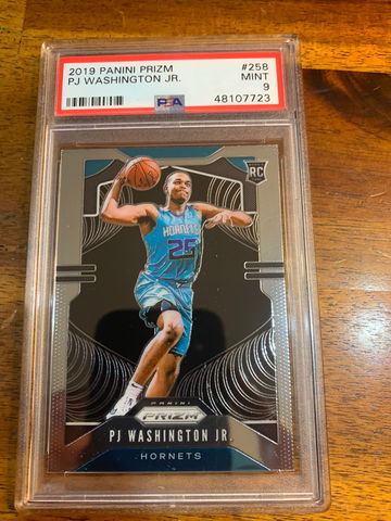 Pj Washington Jr. Prizm #258 Psa 9 Hornets 