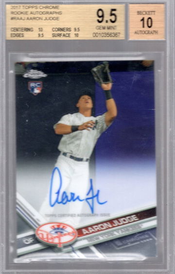Aaron Judge 2017 Topps Chrome RC Auto