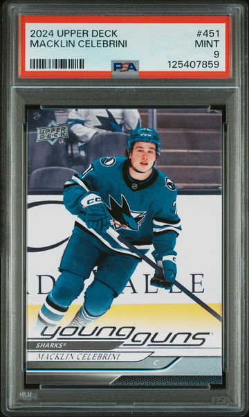 2024 Upper Deck Young Guns Macklin Celebrini #451 PSA 9