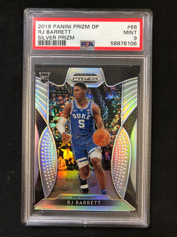 2019 Panini Prizm Draft Picks - RJ Barrett - Rookie Silver Prizm PSA 9 Mint