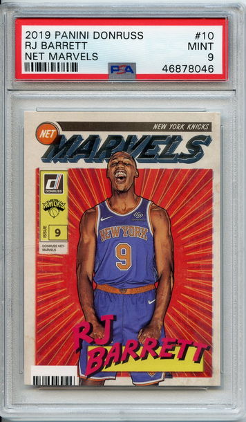 RJ Barrett Net Marvels Donruss Rookie PSA 9 NEP