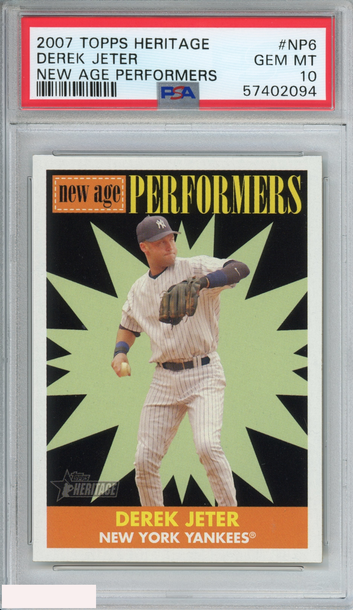 2007 TOPPS HERITAGE NEW AGE PERFORMERS DEREK JETER #NP6 YANKEES PSA 10 GEM MT