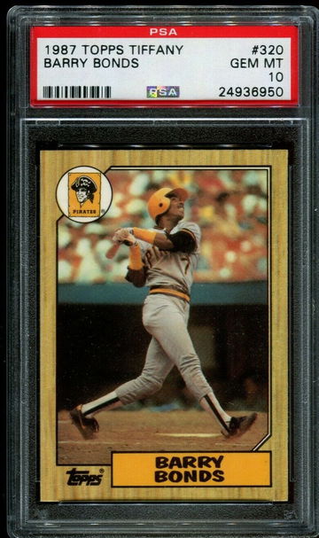 Barry Bonds 1987 Topps Tiffany #320 PSA 10