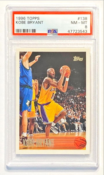1996 Topps Kobe Bryant #138 Rookie PSA 8