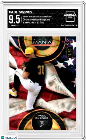 2024 Automania American Paul Skenes #AMAC-PS Circle American Flag Lava /50 Arena Club 9.5