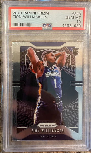 2019 Prizm Zion Williamson PSA 10 Rookie Card