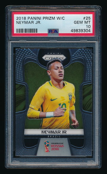 2018 Prizm World Cup Neymar Jr #25 PSA 10