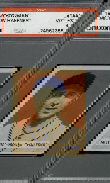 1949 Bowman #144 Milton Haefner