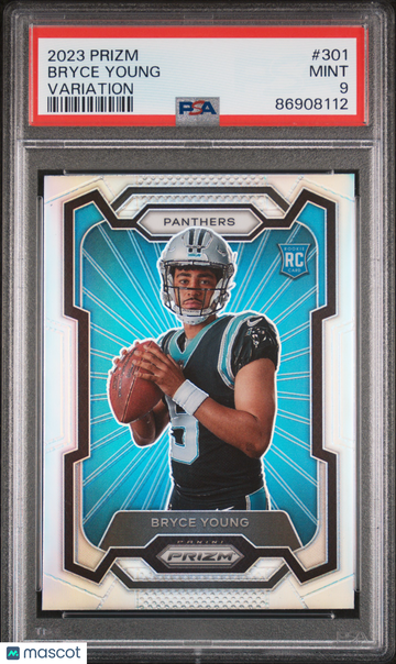 PSA 9 2023 Panini Prizm Bryce Young Variation Silver Rookie #301
