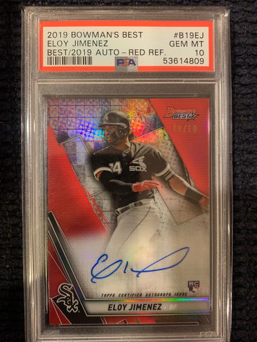 2019 Bowmans Best Eloy Jimenez Rookie Red Refractor Auto#10