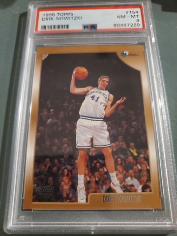 DIRK NOWITZKI 1998 TOPPS ROOKIE PSA 8