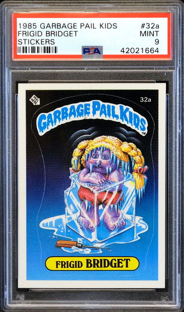 1985 Topps Garbage Pail Kids 🔥 Frigid Bridget Matte Sticker #32a 🔥 OS1 - PSA 9