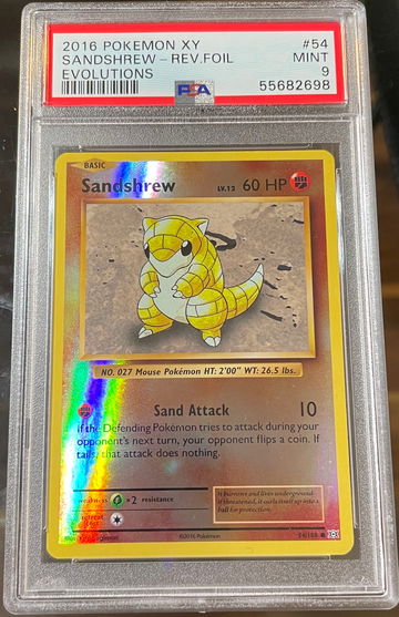 2016 Pokémon XY Evolutions Sandshrew Foil PSA 9