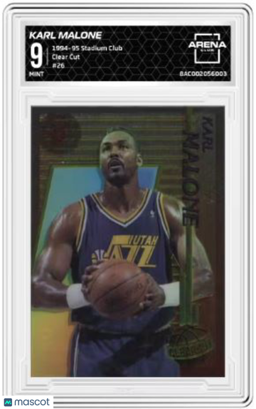 1994-95 Stadium Club Karl Malone #26 Clear Cut Arena Club 9