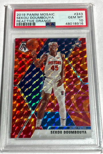 2019-20 Panini Mosaic Sekou Doumbouya Reactive Orange RC #243 PSA 10