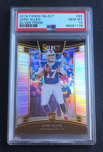 JOSH ALLEN 2018 SELECT CONCOURSE SILVER PRIZM #24 PSA 10