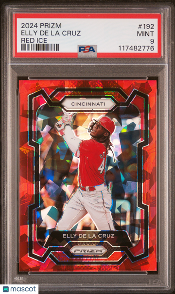 2024 Panini Prizm Elly De La Cruz #192 Red Ice PSA 9