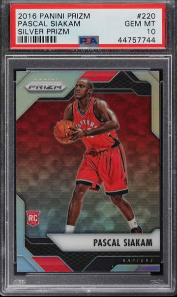 2016 PANINI PRIZM SILVER PRIZMS PASCAL SIAKAM ROOKIE RC #220 PSA 10 GEM MINT (PWCC vault stored)