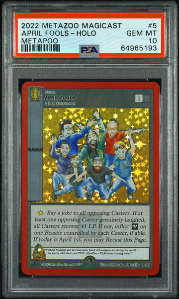 💎2022 Metazoo Magicast Metapoo #3 APRIL FOOLS-Holo| PSA 10 |👻🧨LOW PRINT RUN📈