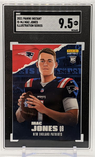 Mac Jones Patriots Rookie RC 2021 Panini Instant Illustration Series SGC PSA Mint