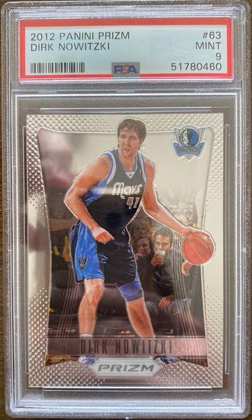 2012 panini prizm dirk nowitzki PSA 9 Mint